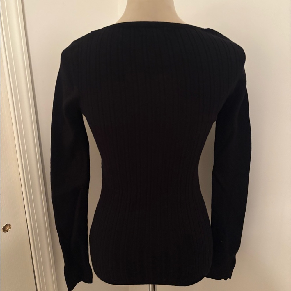 XOXO Black Ribbed Long Sleeve Top - Picture 3 of 5
